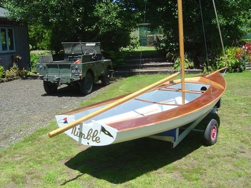 Replica of Nimble, top NZ poinstscorer in the 1956 12ft skiff Interdominion  © SW